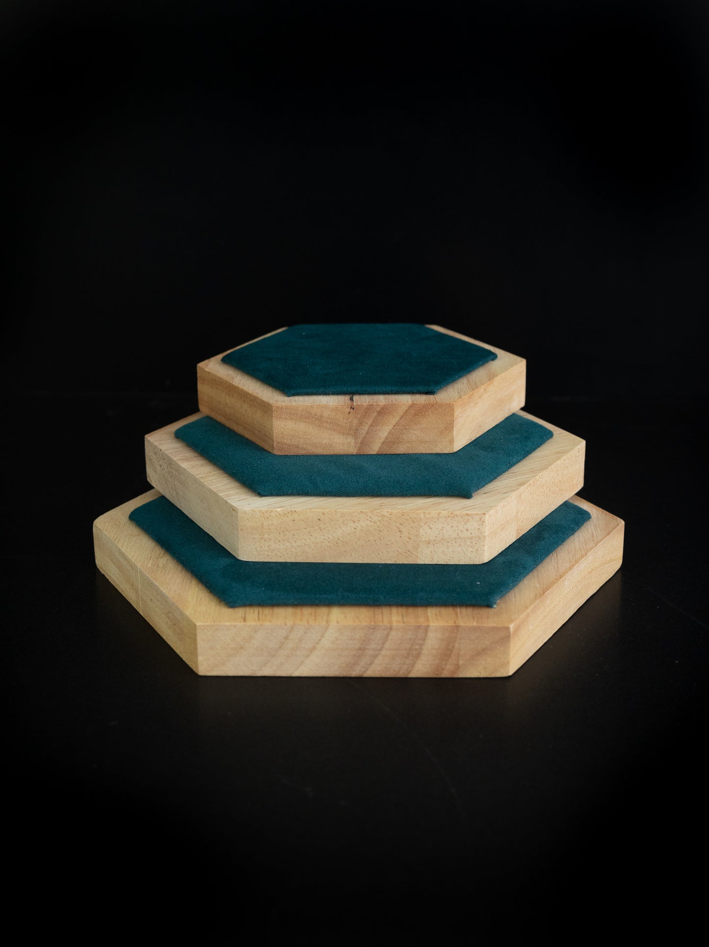 Jewellery Display Bamboo Hexagon Set of 3