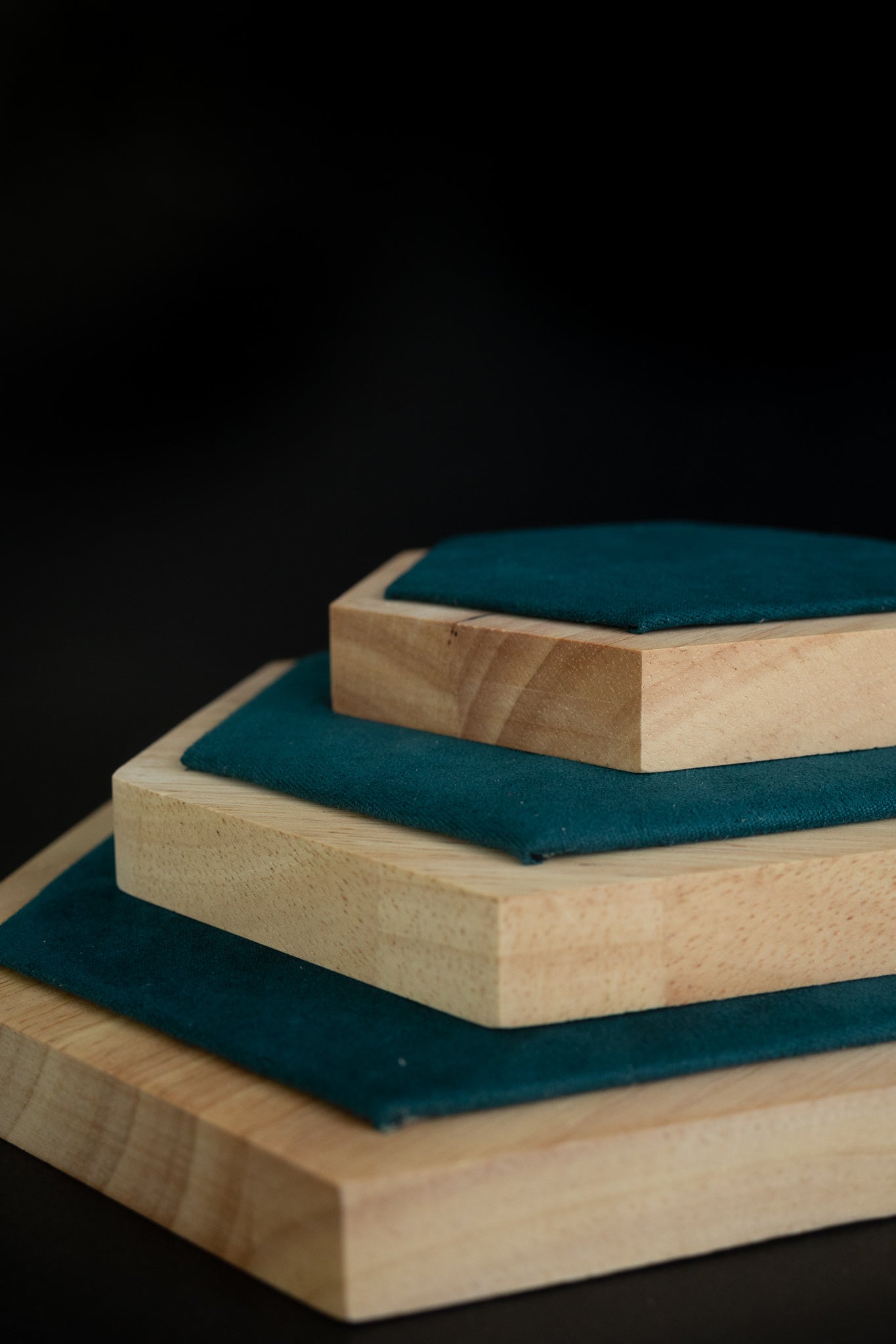Jewellery Display Bamboo Hexagon Set of 3