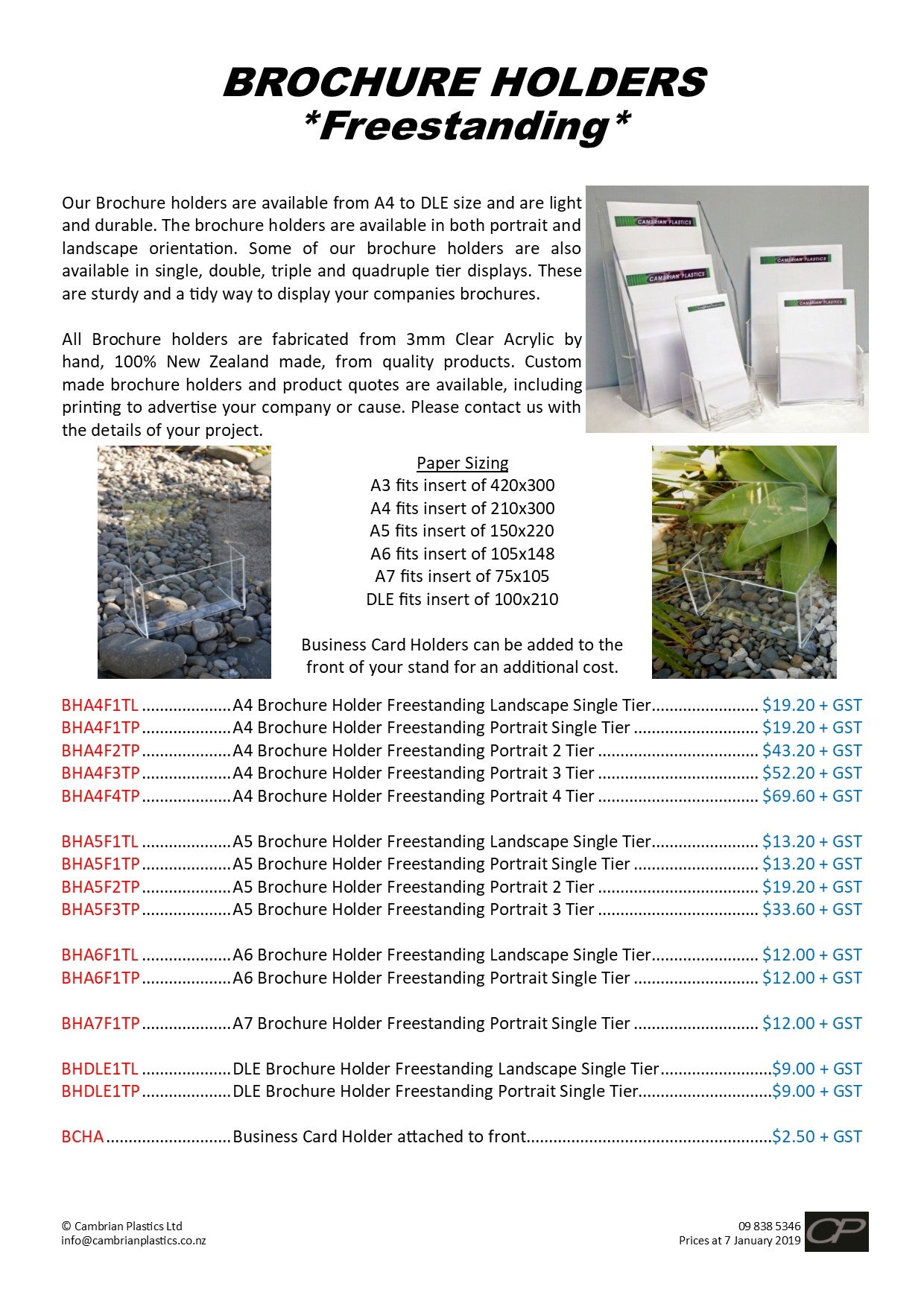 Brochure Holders Freestanding