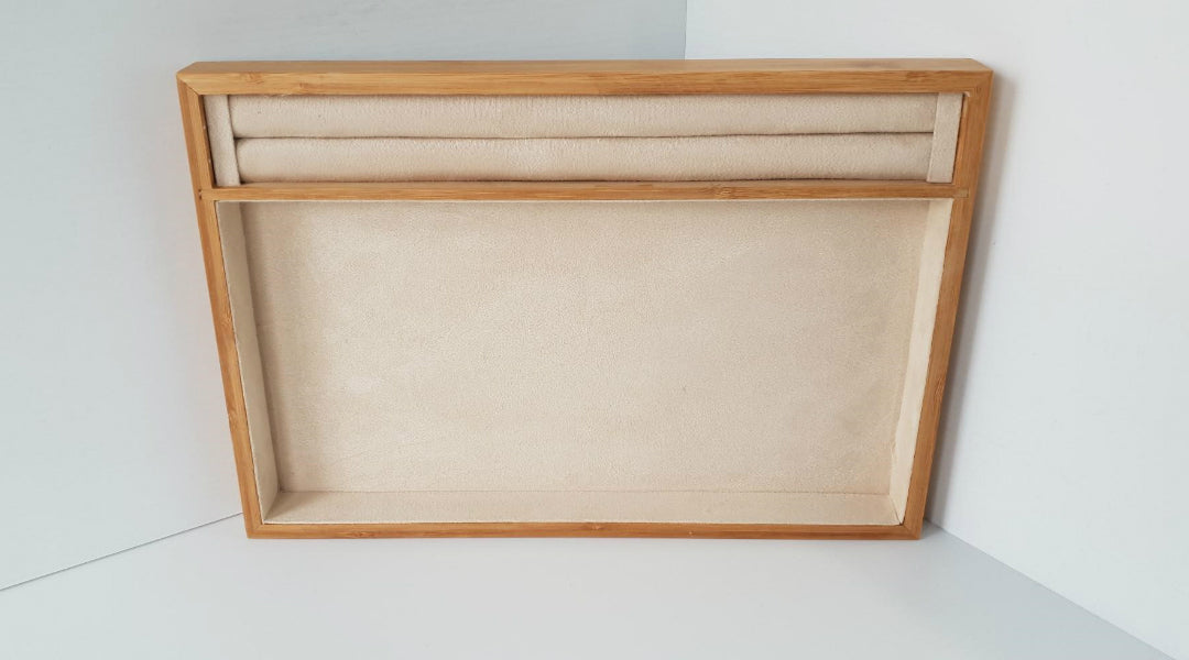Ring Sample Plate Bamboo Creme Suede