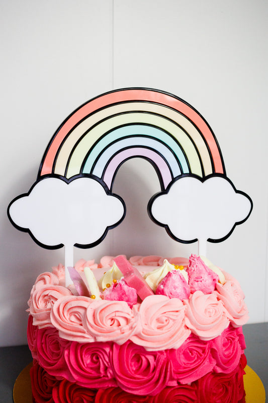 Rainbow Birthday Cake Topper