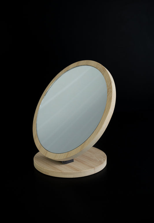 Round Bamboo Mirror