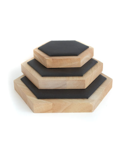 Jewellery Display Bamboo Hexagon Set of 3