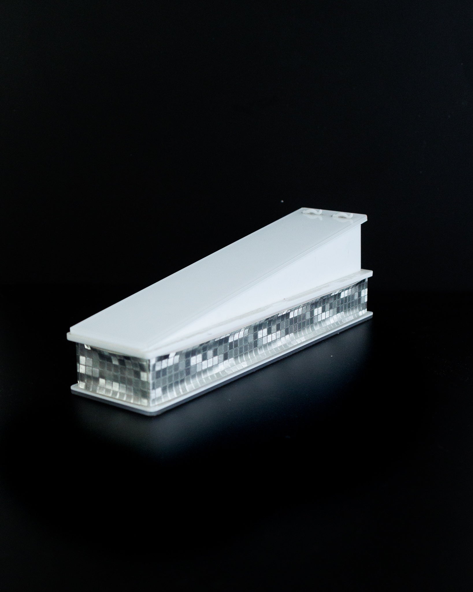 Jewellery Display Case Long White/Silver Maxim Displays Range T/A