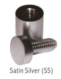 Aluminium Standoff Flat Top Satin Silver