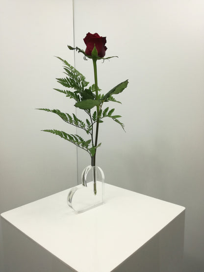 Heart Shaped Single Rose Vase