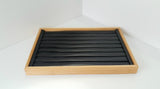 Ring Display Plate Bamboo Black Leatherette