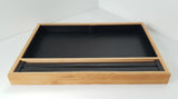 Ring Sample Plate Bamboo Black Leatherette